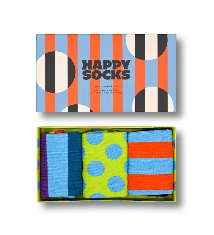 3-Pack Multicolor Socks Gift Set
