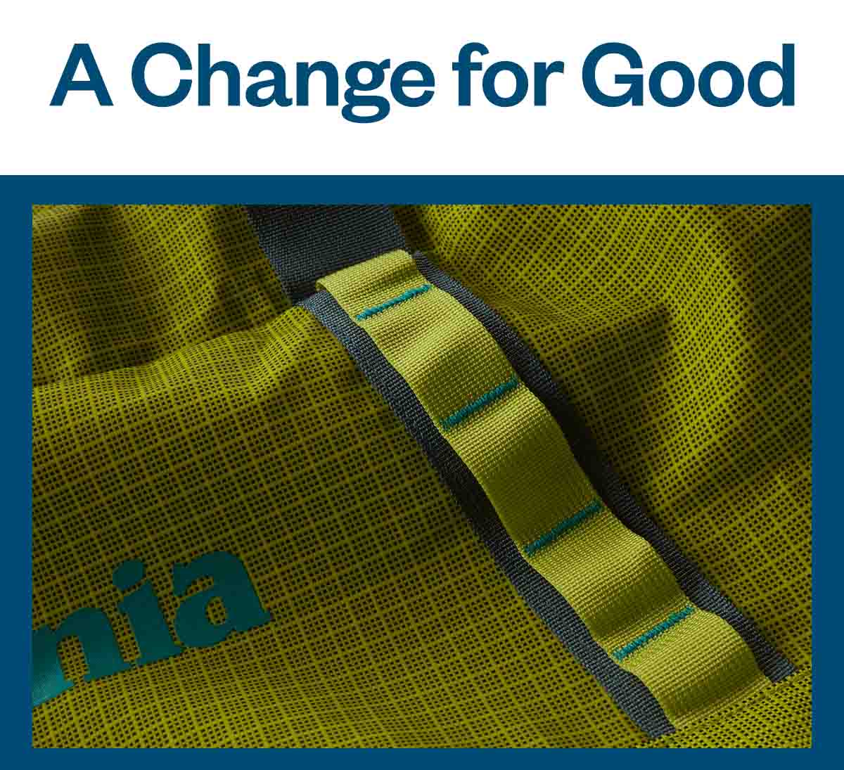 A change for good.