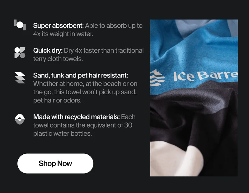 Ice Barrel Towel Features