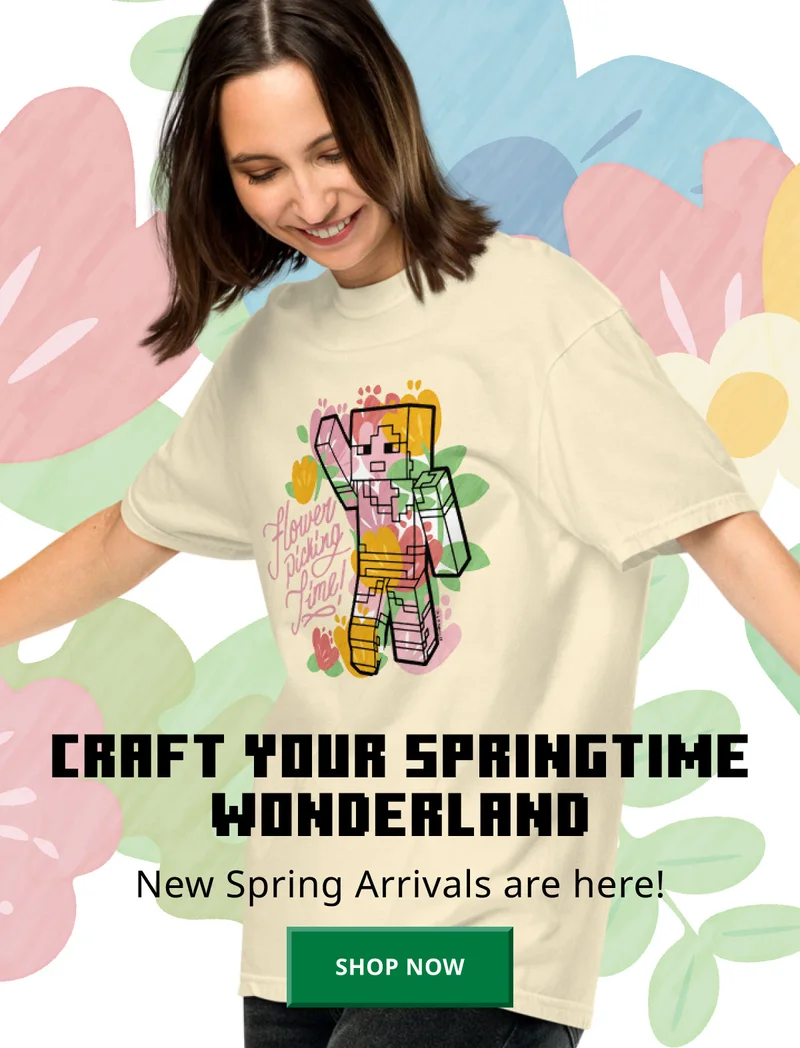 Shop new spring arrivals form Minecraft!