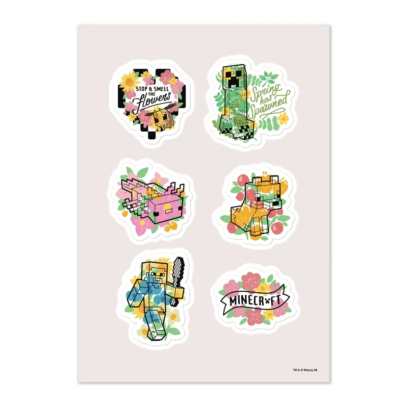 Image of Minecraft Spring Intro Adventure Sticker Sheet