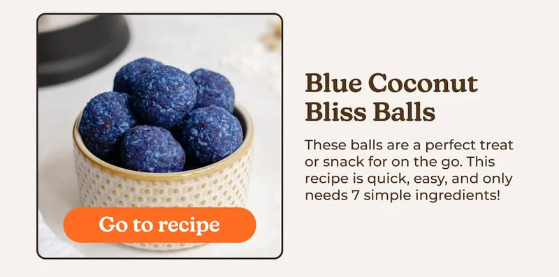 Blue Coconut Bliss Balls Recipe