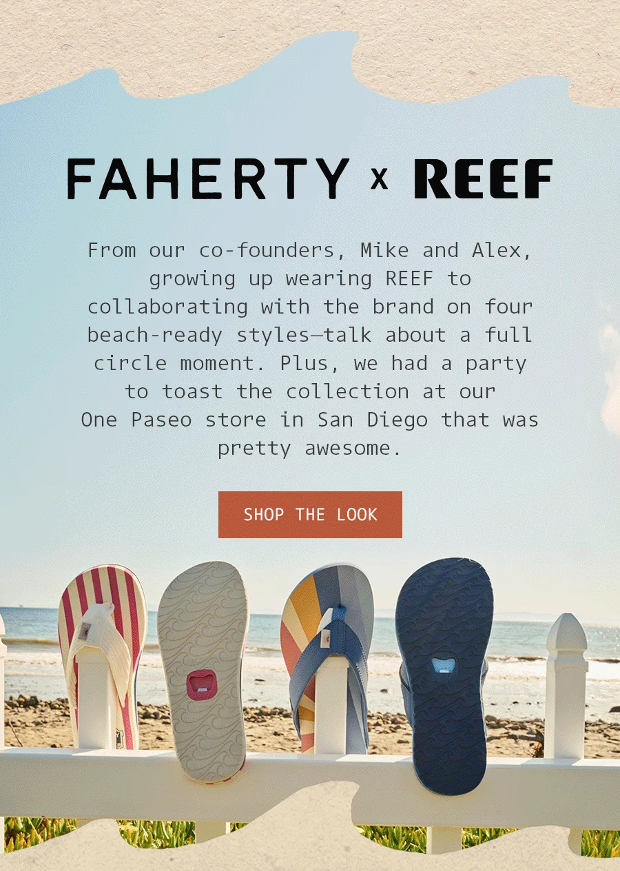 Shop Faherty x Reef
