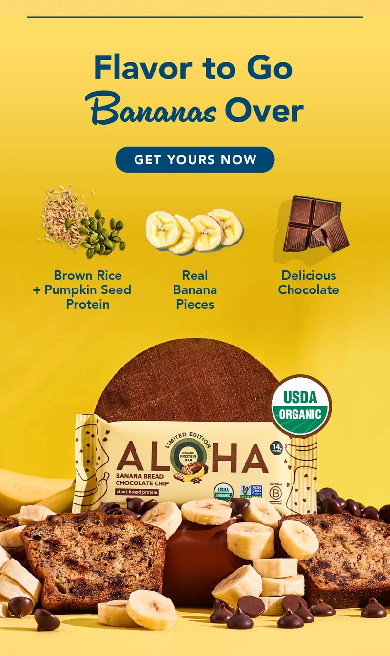 Made with brown rice and pumpkin seed protein, real banana pieces, and delicious chocolate