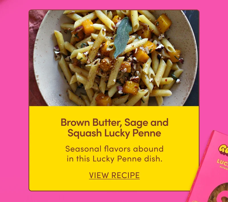 Brown Butter, Sage and Squash Lucky Penne