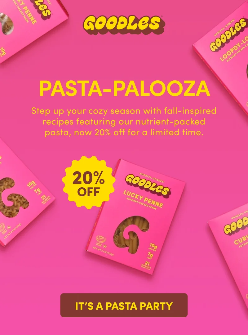 Goodles | 20% off pasta 6-packs