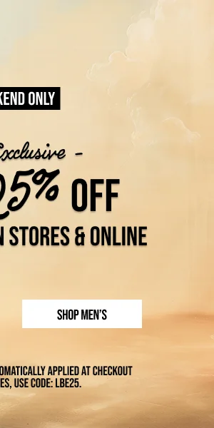 Extra 25% off Shop Men's