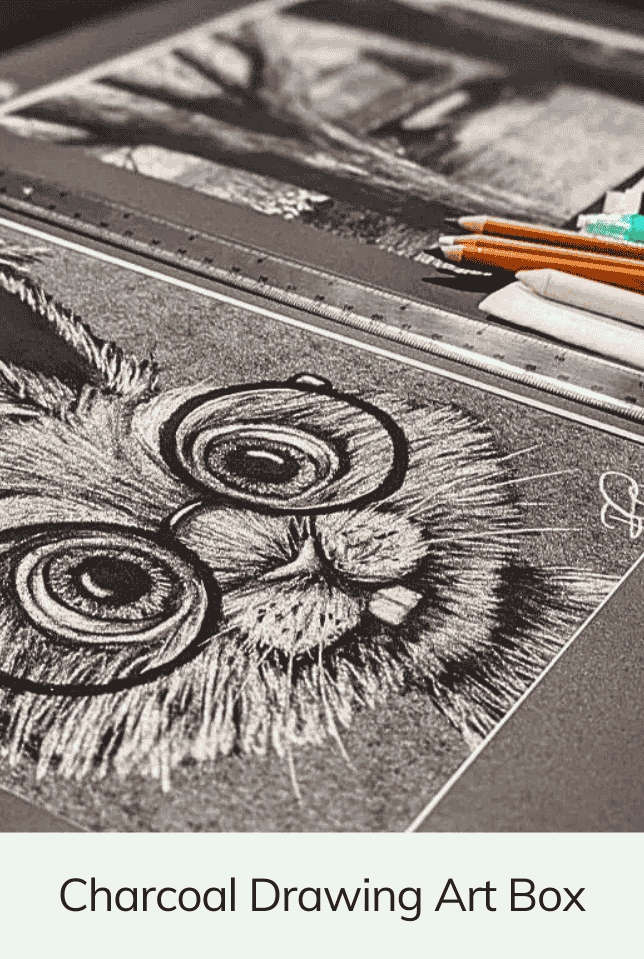Charcoal Drawing Art Box