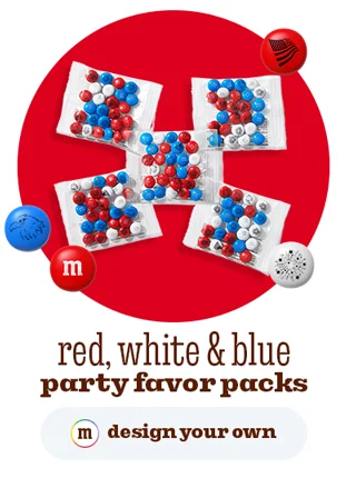 RED, WHITE & BLUE PARTY FAVOR PACKS