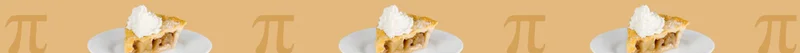 Background image of whipped cream topped pie on a plate and the pie symbol.