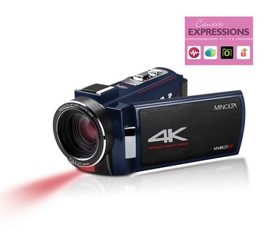 Minolta MN4K25NV 4K HD Camcorder w/ 32GB SD Card & Accessories
