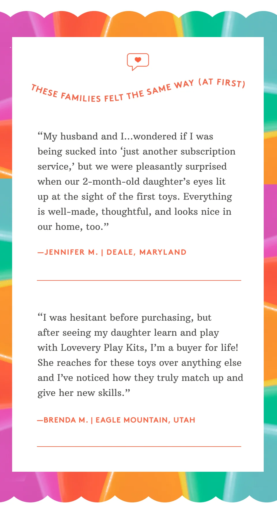 These families felt the same way (at first)