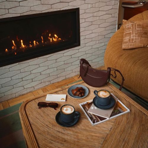 Coffee by the fire