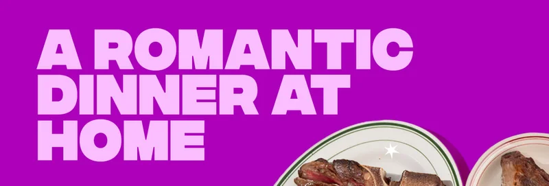 A romantic dinner at home