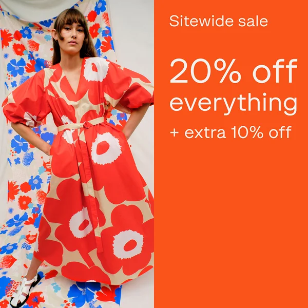 Sitewide sale 20% off everything and plus extra 10% off