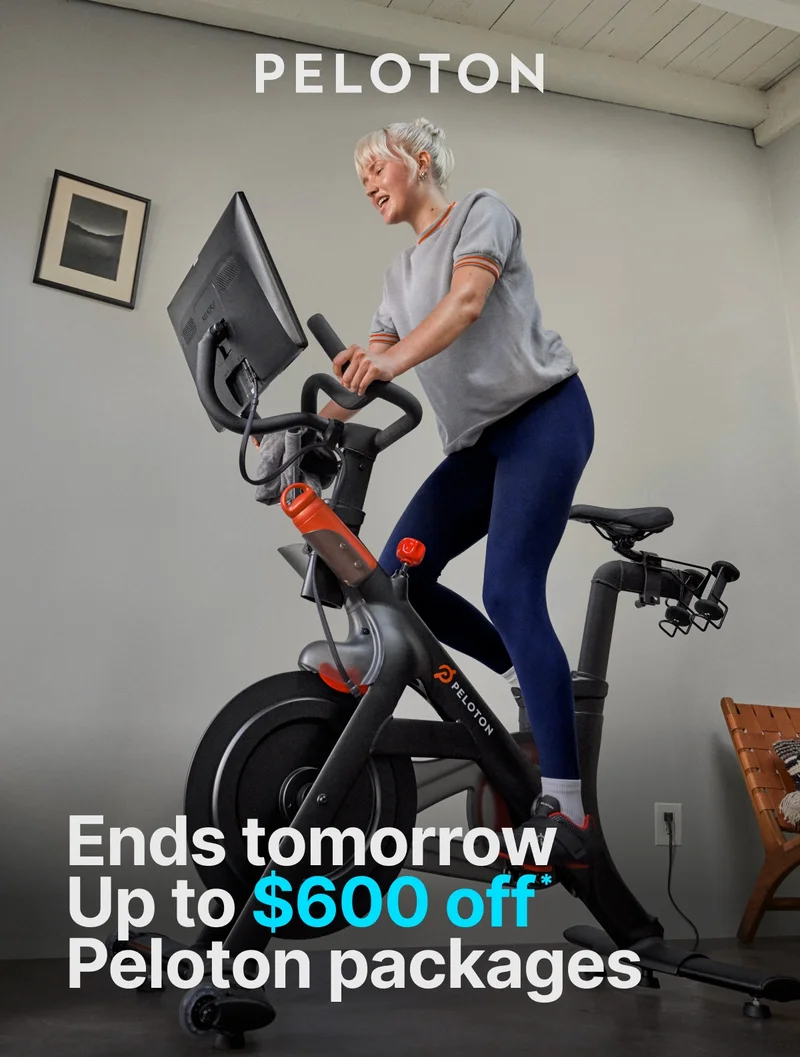 Ends tomorrow: up to $600 off Peloton packages