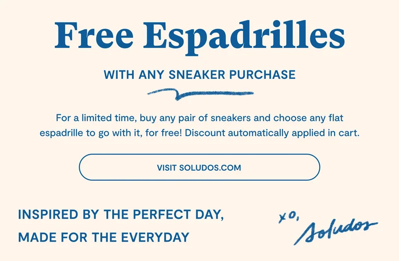 Free Espadrilles with Any Sneaker Purchase