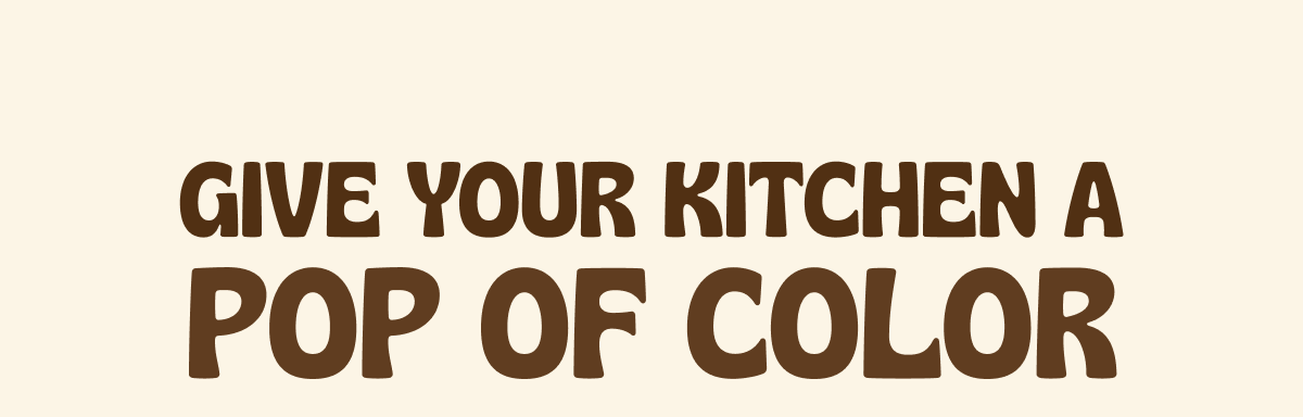give your kitchen a pop of color