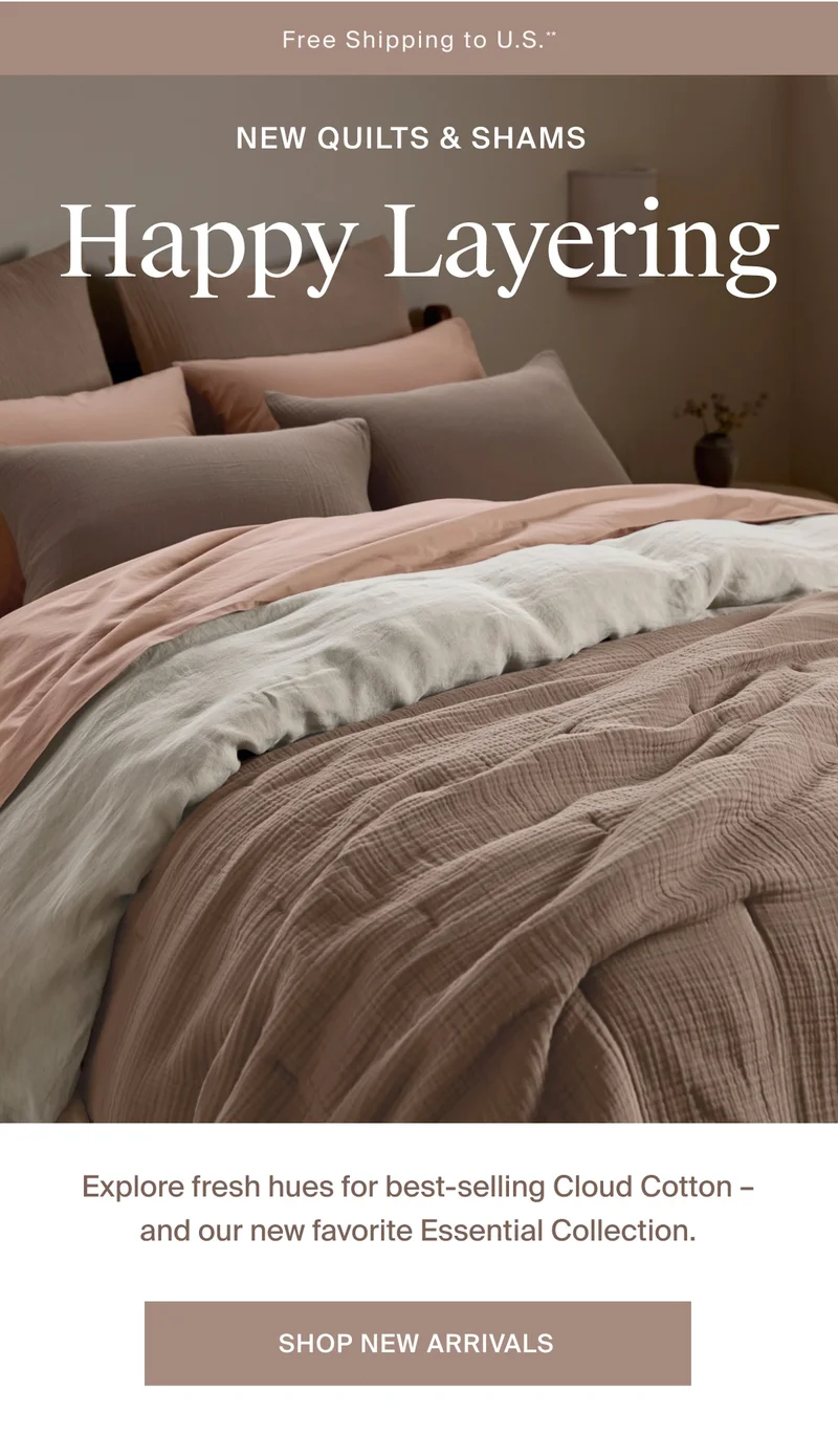 New quilts and shams. Shop new arrivals