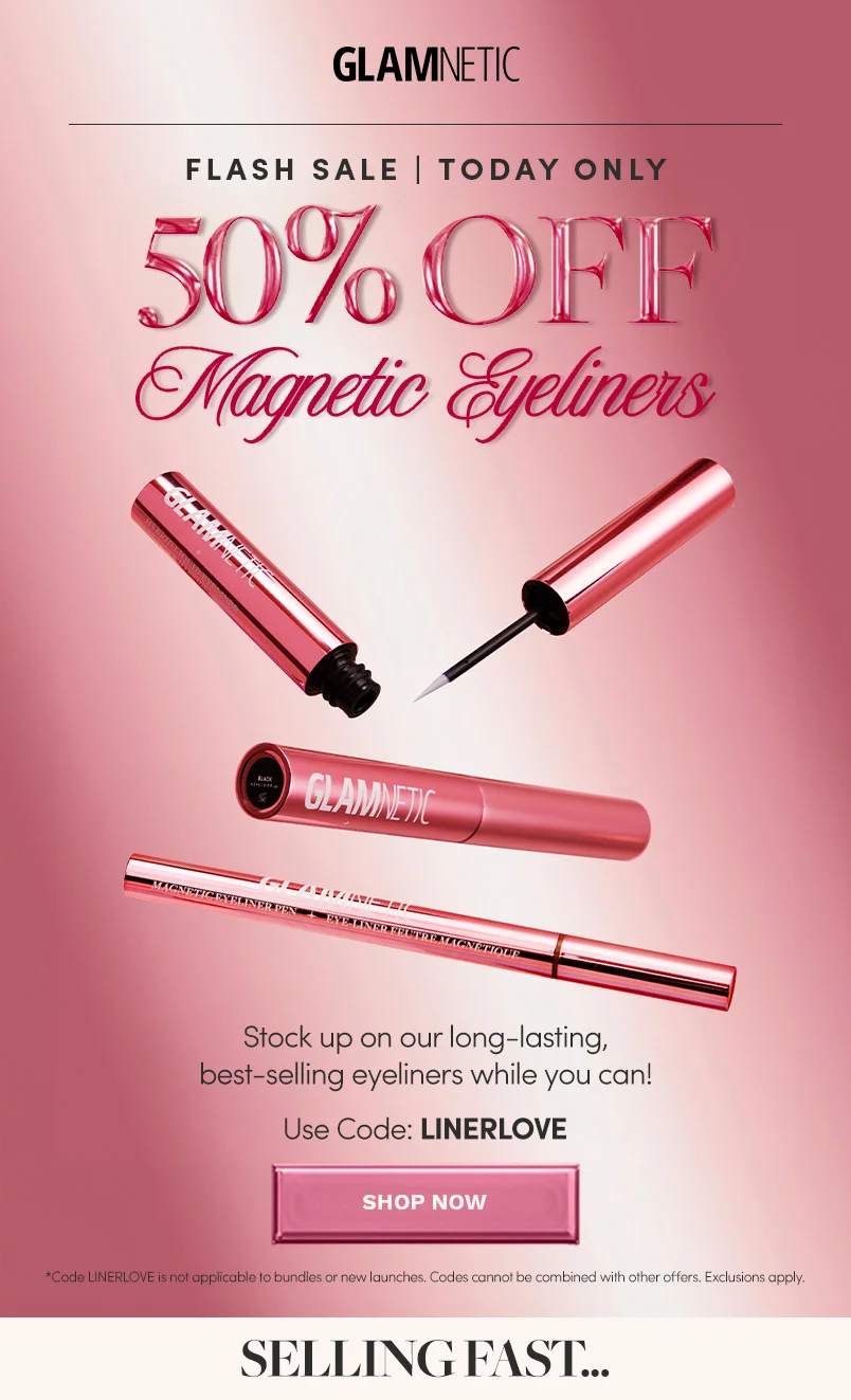Magnetic Eyeliners are 50% off use code LINERLOVE