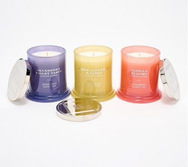 HomeWorx by Slatkin + Co. S/3 8oz Signature Spring Candles