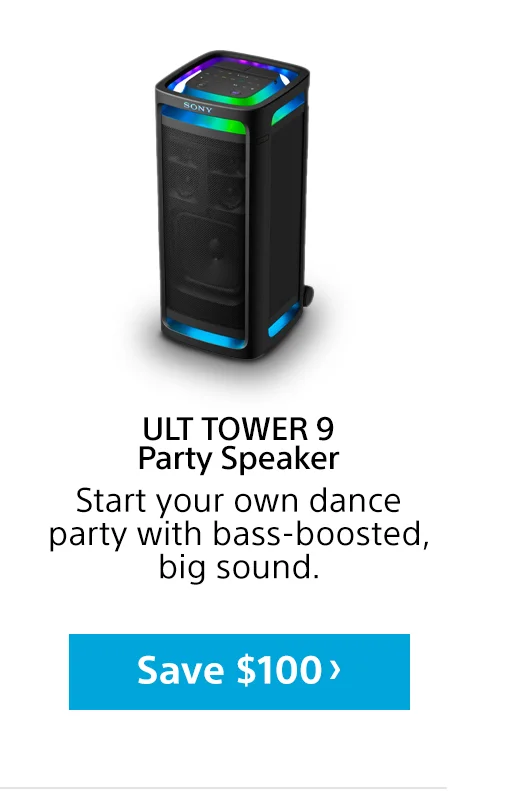 ULT TOWER 9 Party Speaker Start your own dance party with bass-boosted, big sound. Save $100