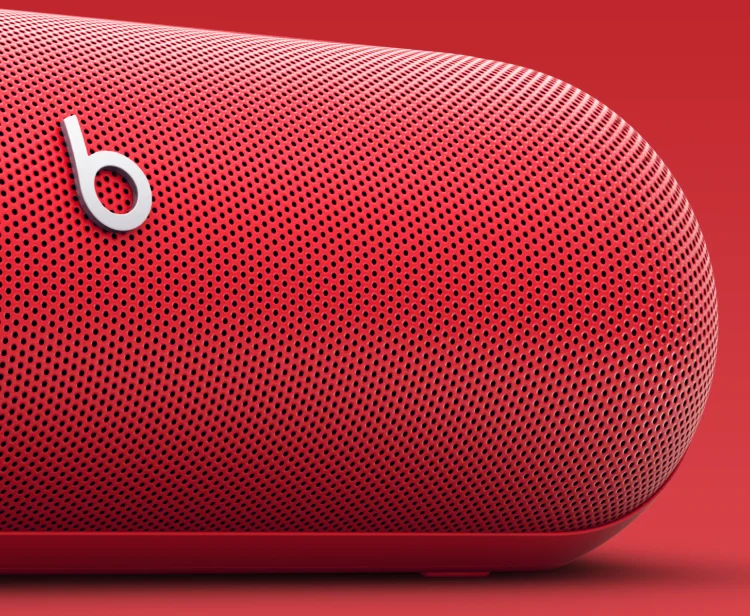 Beats Pill in Statement with red background