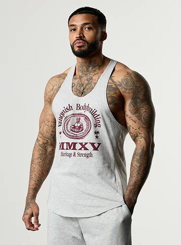 HERITAGE AND STRENGTH GREY STRINGER VEST