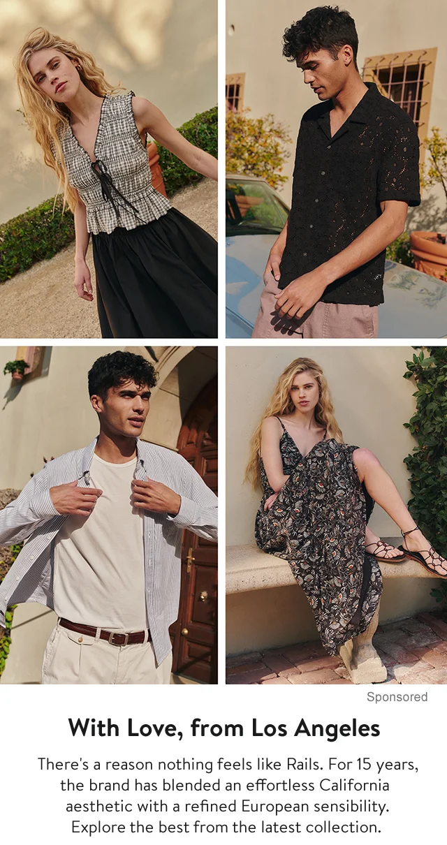 Models wearing Rails clothing.