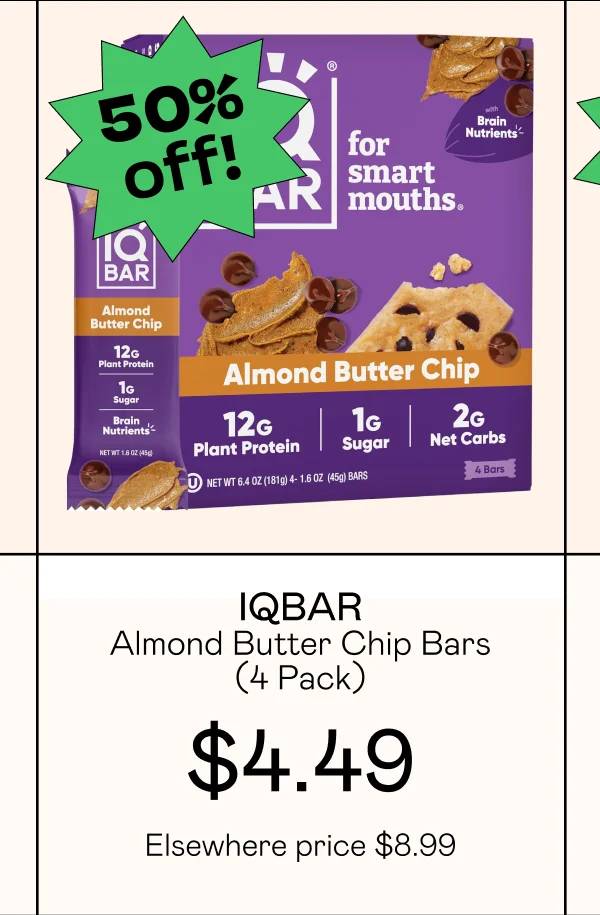 Almond Butter Chip Bars (4 Pack)