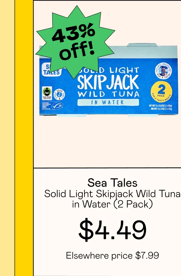 Solid Light Skipjack Wild Tuna In Water (2 Pack)