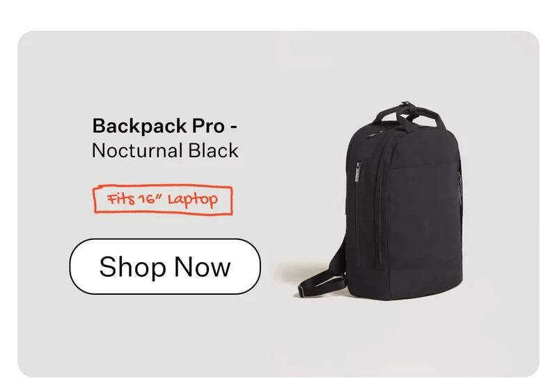 Backpack Pro - Nocturnal Black Fits 16” Laptop  Shop Now