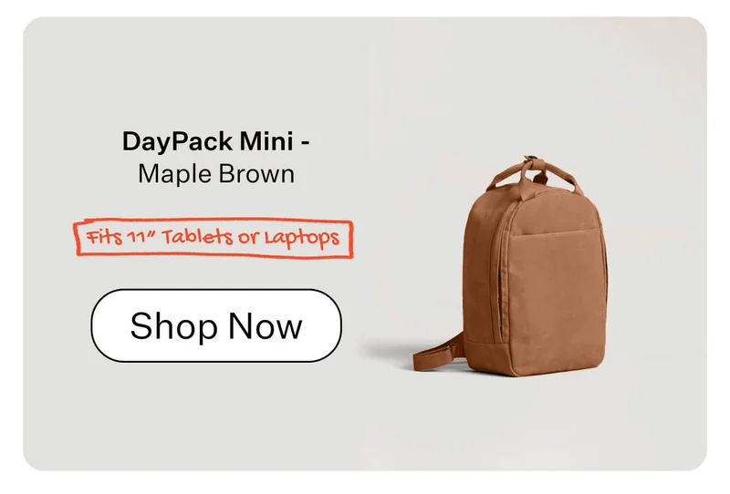 DayPack Mini - Maple Brown  Fits 11” Tablets or Laptops  Shop Now