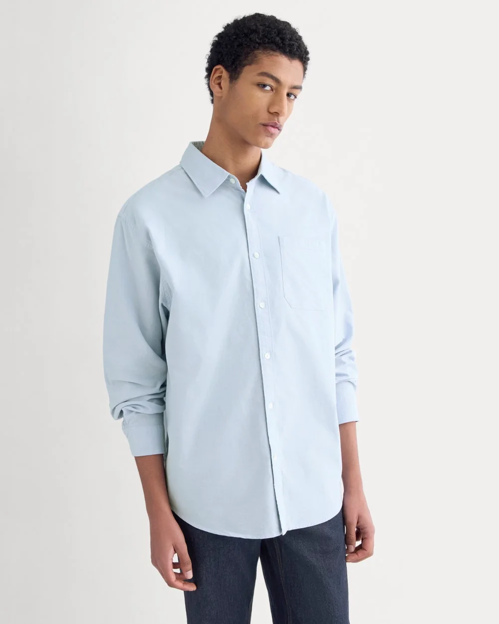 Image of Lightweight Oversized Oxford | Light Blue