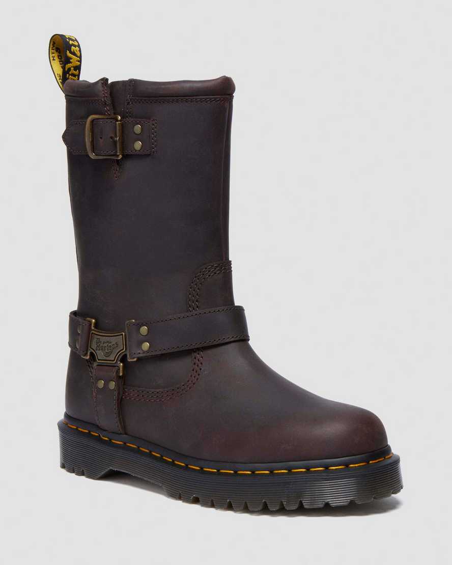 Image of Anistone Hi Leather Biker Boots