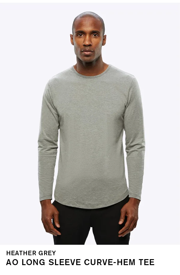 AO Long Sleeve Curve-Hem Tee