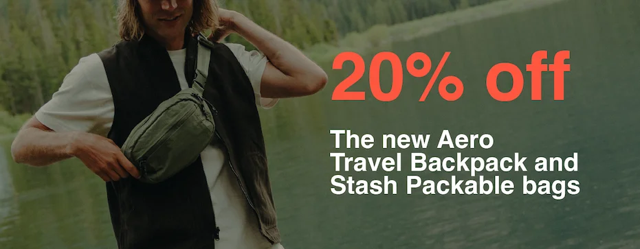 20% off Aero & Stash