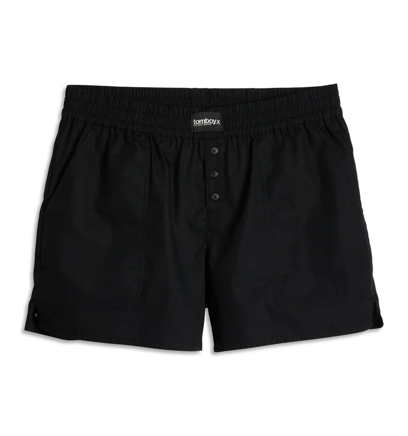 Image of Cotton Woven Boxer - Black