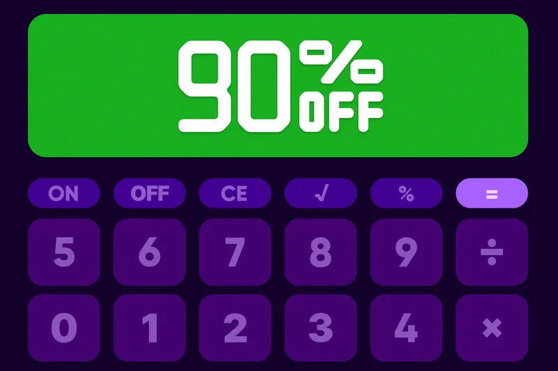 90% OFF