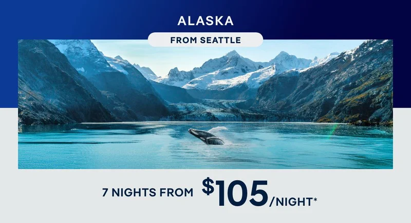 Alaska From Seattle – 7 Nights – Click to View Cruises & Book Now