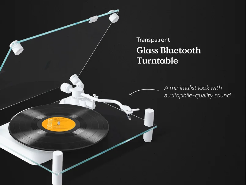 Glass Bluetooth Turntable