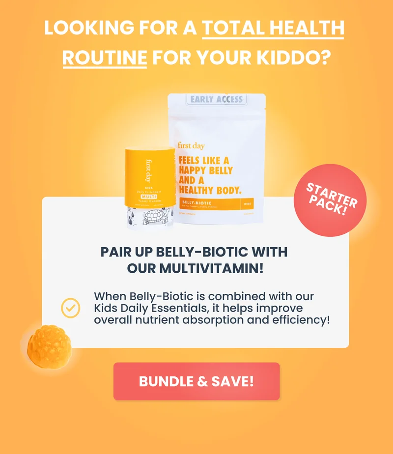 Looking for a total health routine for your kiddo? Pair up Belly-Biotic with our vitamin!