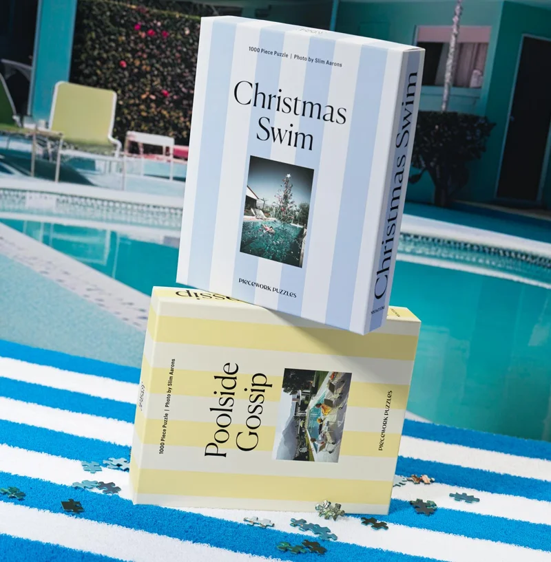 Puzzles with Photos by Slim Aarons - In partnership with Getty Images — featuring photos by the iconic Slim Aarons. Cabana stripes! Poolside glamor!  Now here’s an irresistible duo that cannot, should not, and will not be missed. Shop the Collection