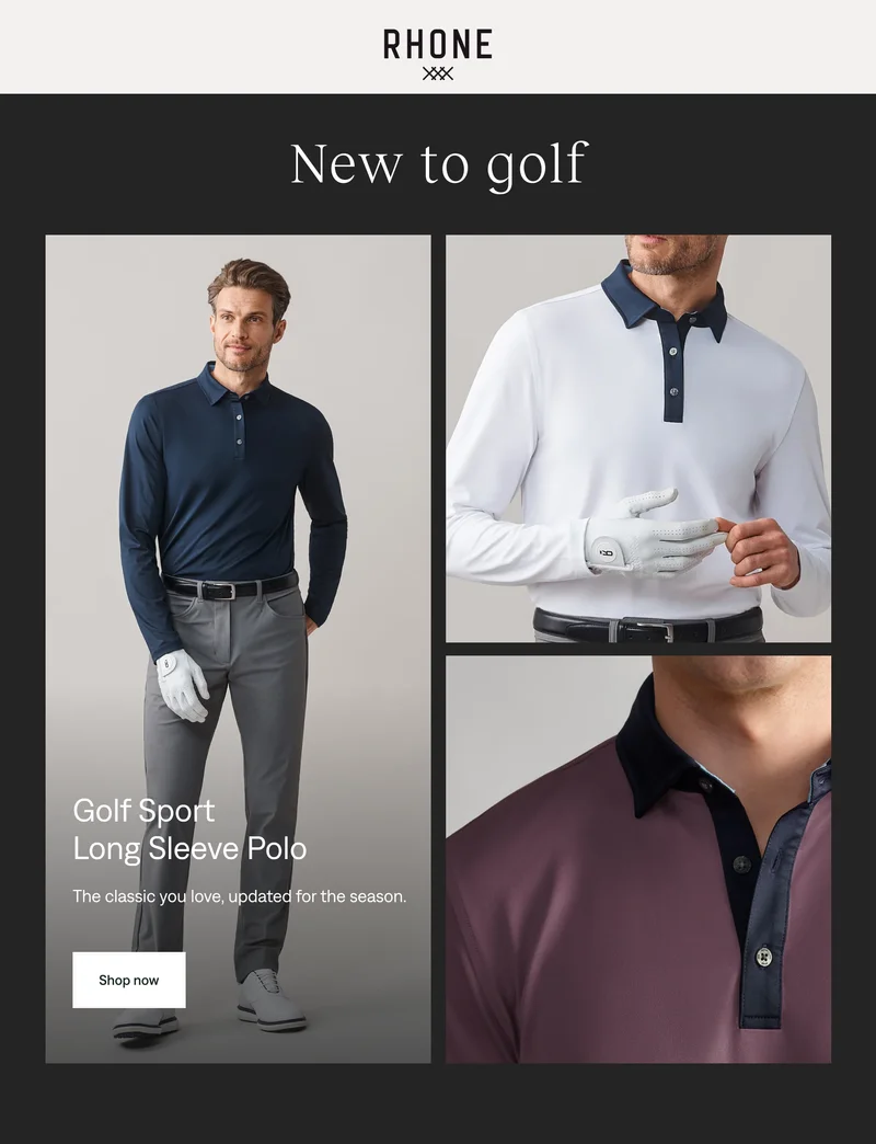 Golf Sport Long Sleeve Polo