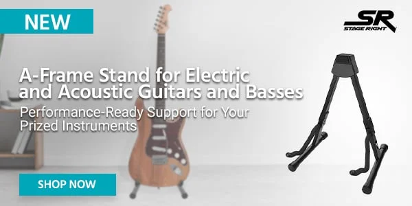 Stage Right Sentry Stream Interface A-Frame Stand for Electric and Acoustic Guitars and Basses