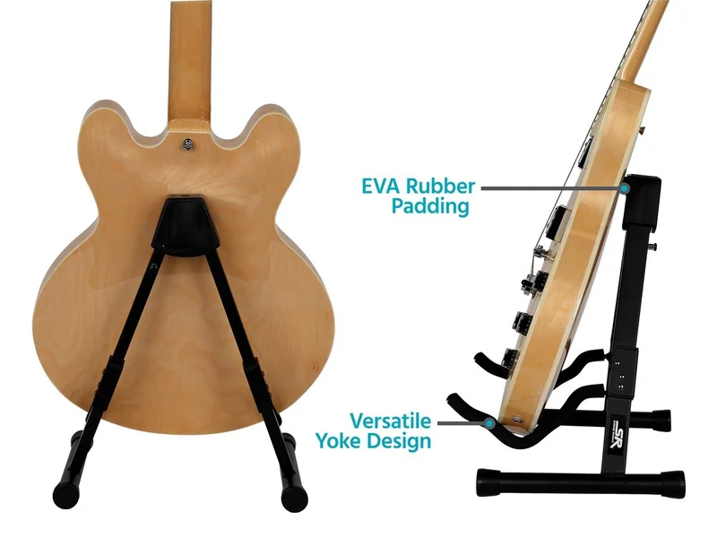 Stage Right by Monoprice A-Frame Stand for Electric, Acoustic, and Bass Guitars