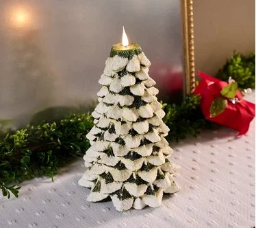 Home Bliss Rechargeable Flameless Glitter Tree Candle