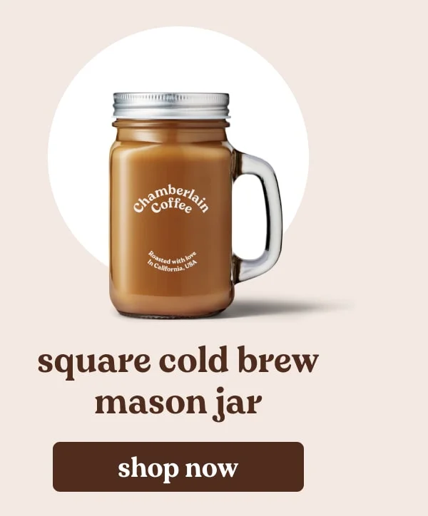 square cold brew mason jar