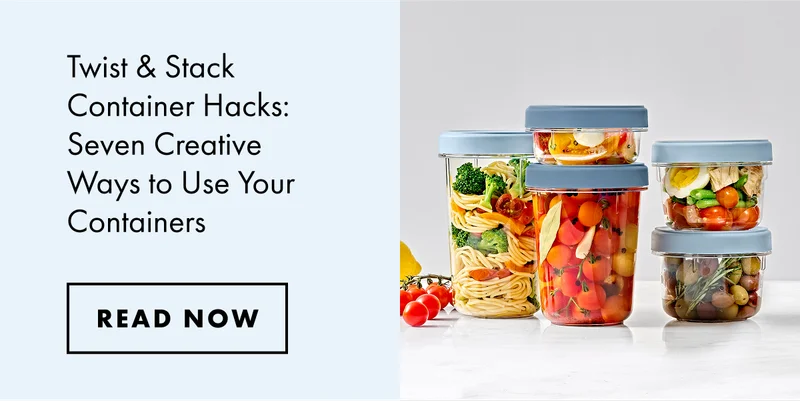 Twist and stack container hacks. Seven creative ways to use your containers.