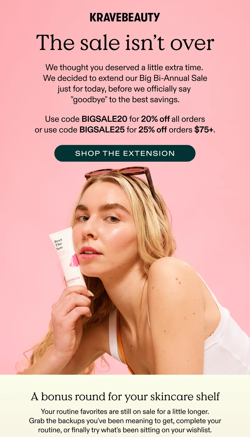 The sale isn't over - shop the extension